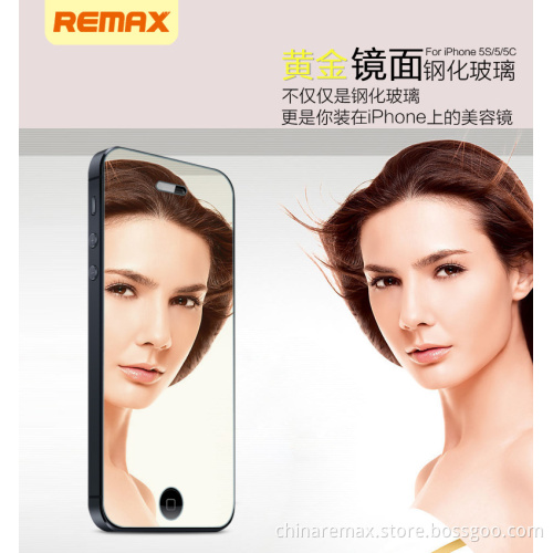 Golden Mirror Tempered Glass Screen Protector for iPhone 5/5s/5c